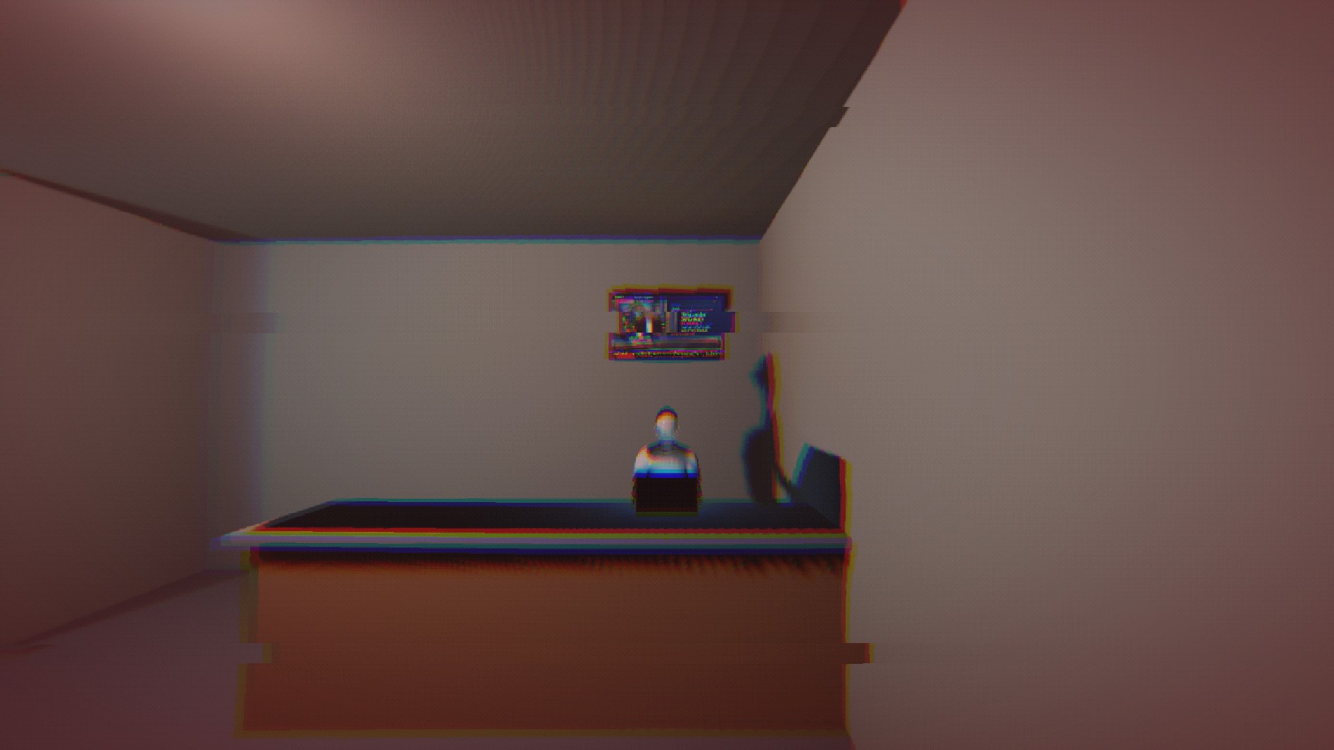 Distorted view of the nurses’ station